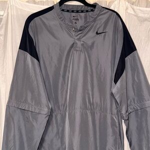 Nike Gray and Black Athletic Pullover Windbreaker
